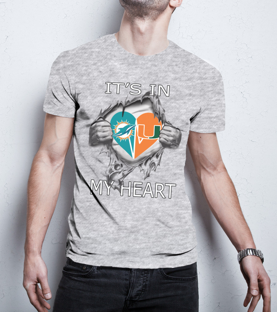It's In My Heart Dolphins Hurricanes T-Shirt