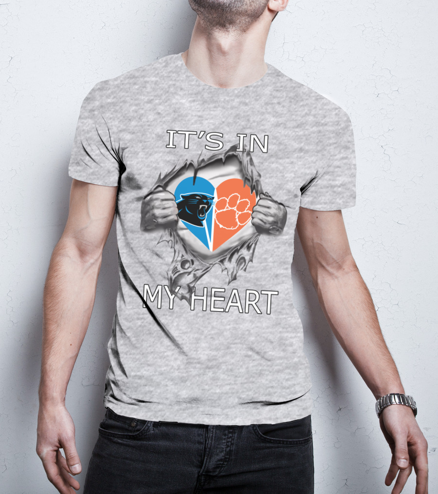 IT'S IN MY HEART Panthers Clemson Tigers T-Shirt