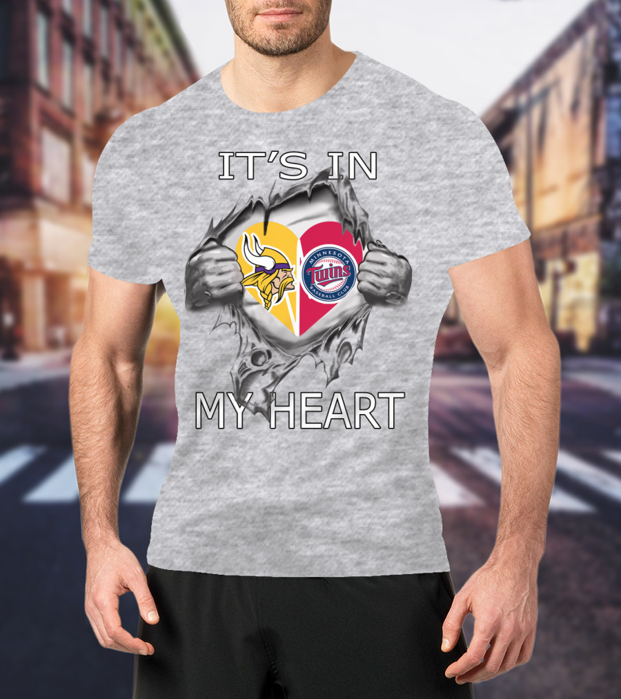 Vikings Minnesota Twins It’s In My Heart T-Shirt