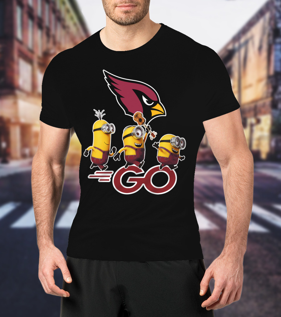 Cardinals Minions Go Football Fan Fun T-Shirt