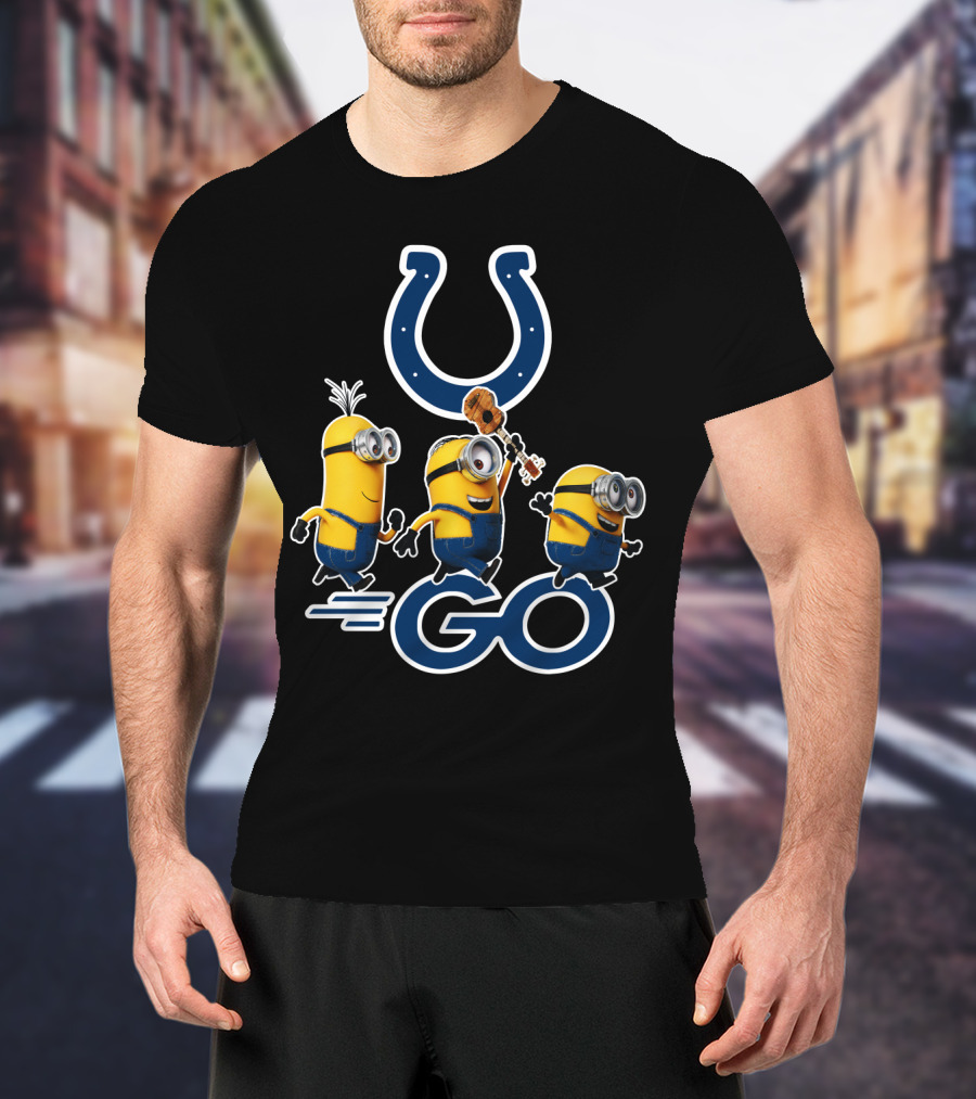 Minions Go Colts Football Fan Fun T-Shirt