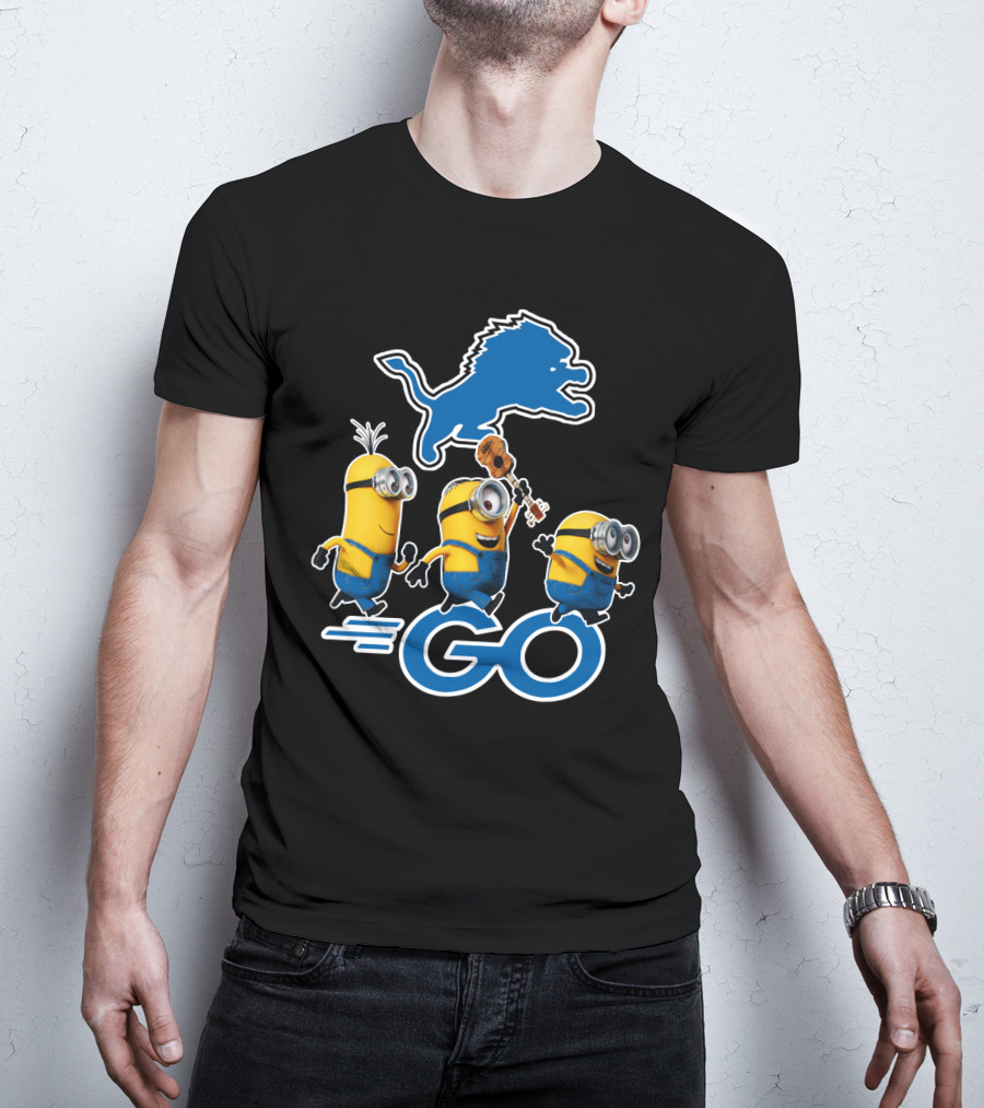 Detroit Lions Minions Go T-Shirt