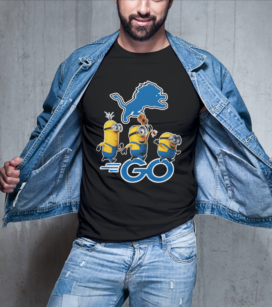 Detroit Lions Minions Go T-Shirt