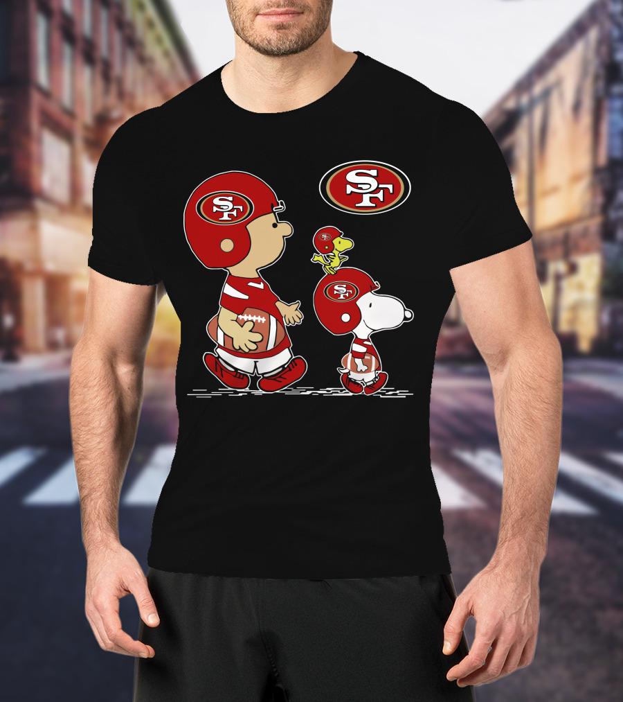 49ers Sf Snoopy Peanuts Football Team Kids T-Shirt