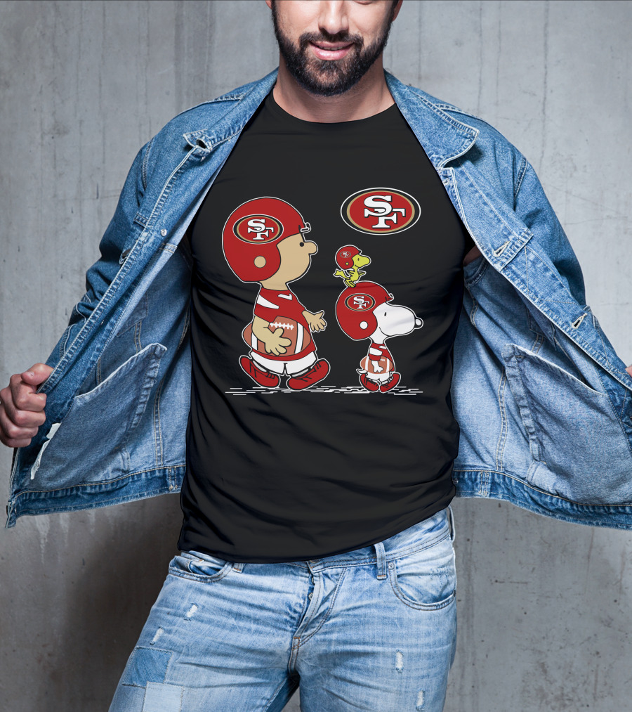 49ers Sf Snoopy Peanuts Football Team Kids T-Shirt