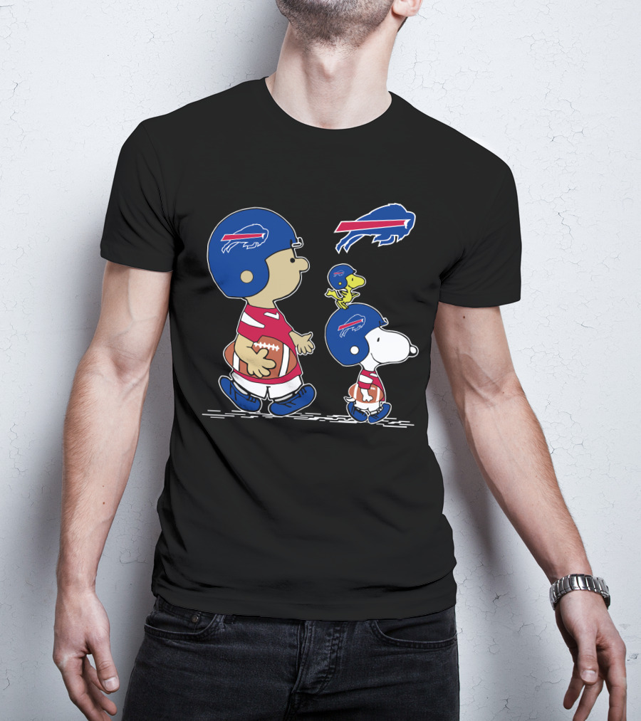 Bills Snoopy Buffalo Football Peanuts Characters T-Shirt