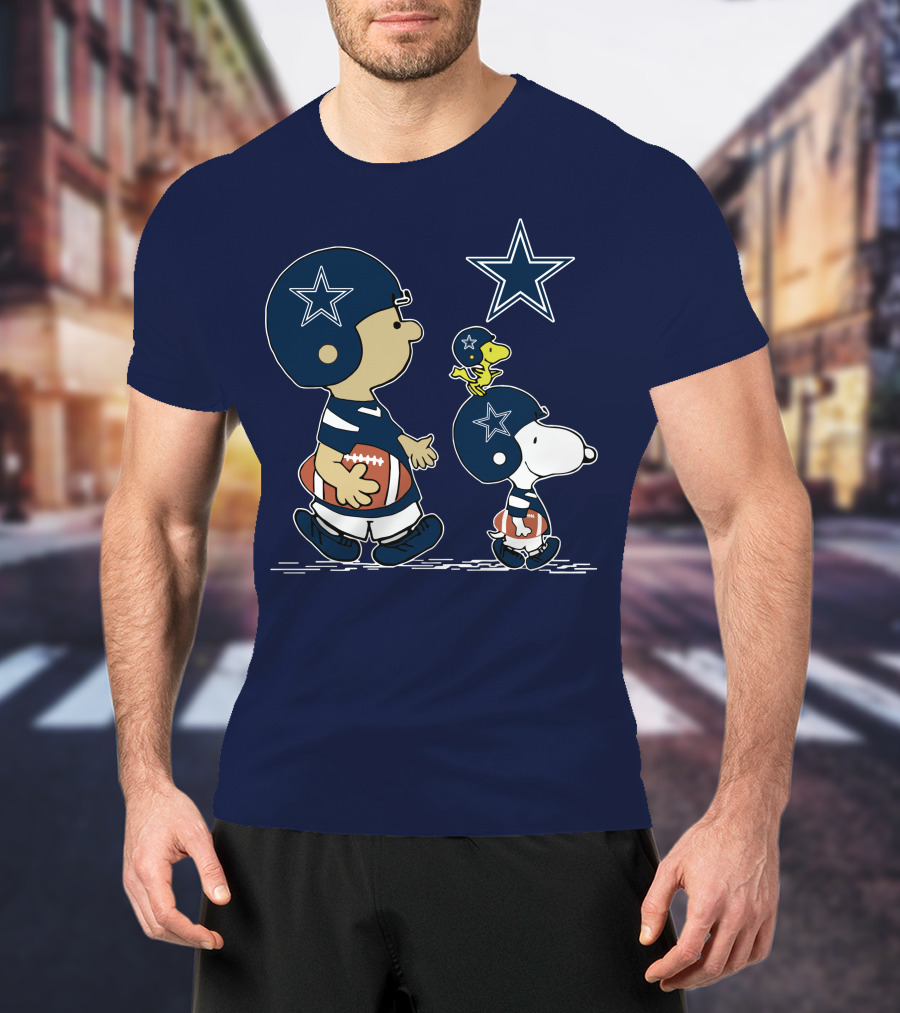 Cowboys Snoopy Football Peanuts Characters Dallas Star T-Shirt
