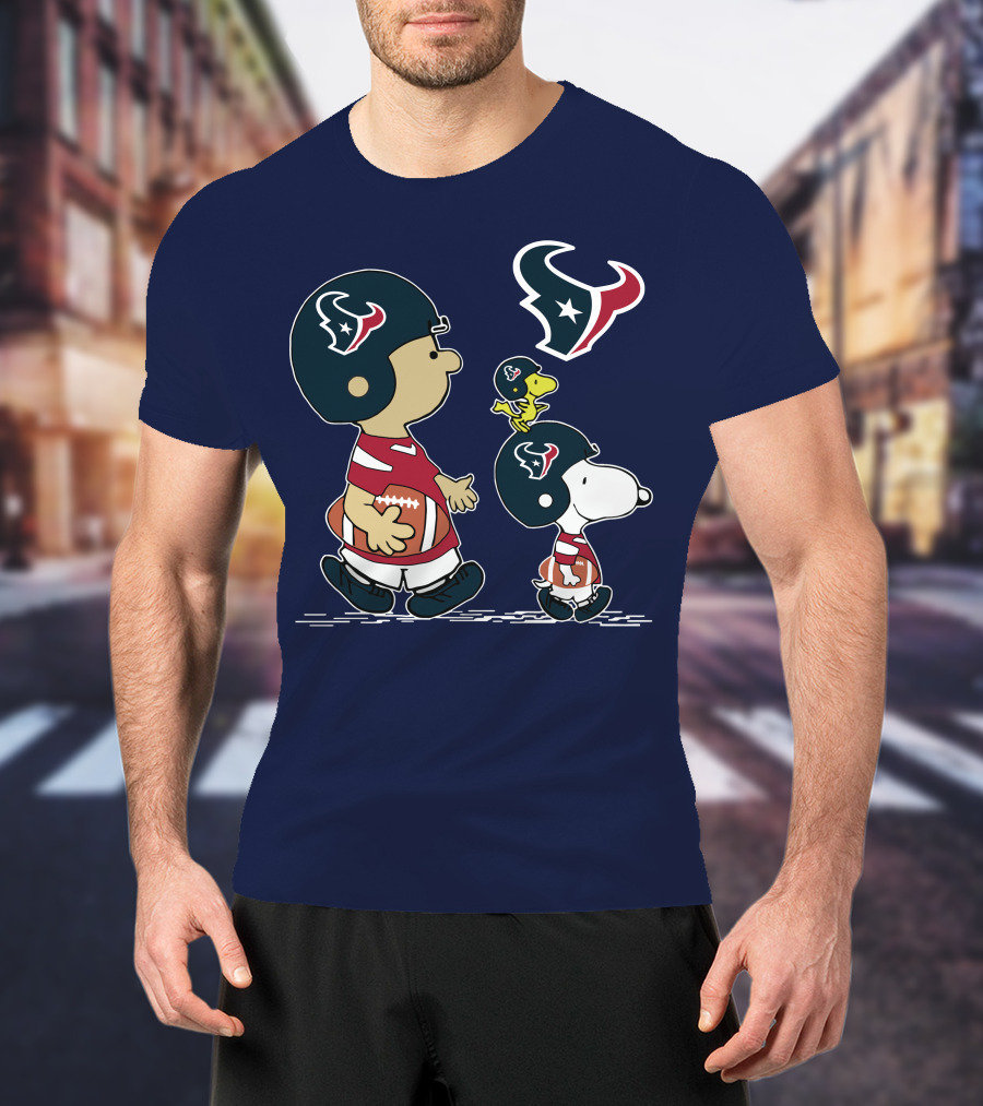 Houston Texans Snoopy And Woodstock Football Team Spirit T-Shirt