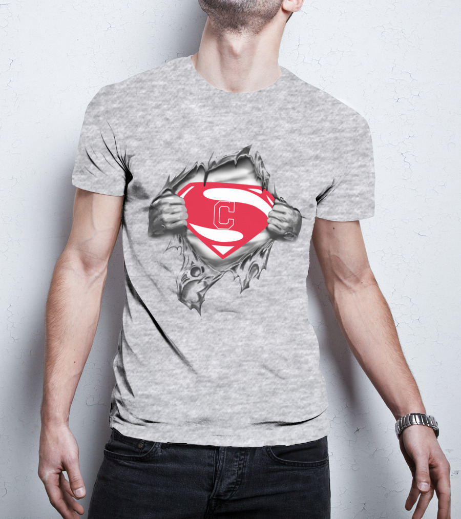 Cleveland Super C Logo Tear Reveal T-Shirt