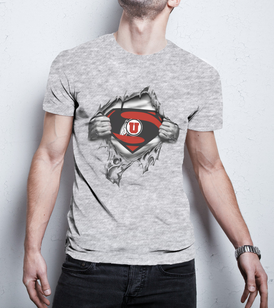 University Of Utah Superman Logo Fusion T-Shirt