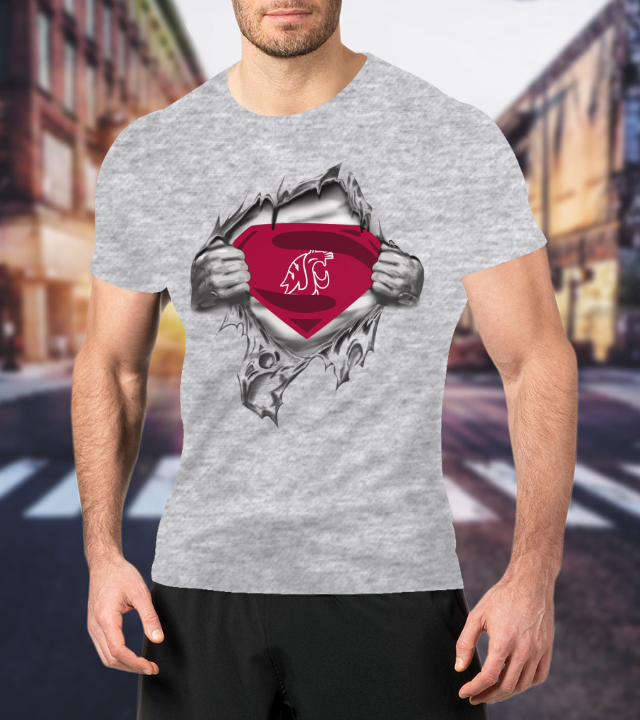 Washington State Cougars Superman T-Shirt