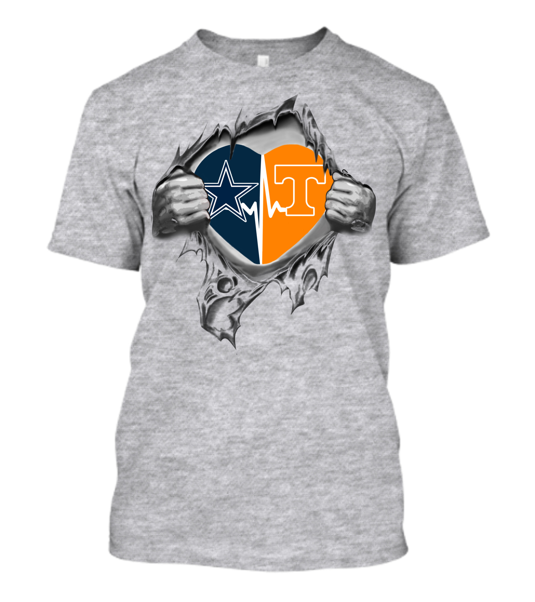 Cowboys Star Tennessee Heart It's In My Heart Cowboys T-Shirt