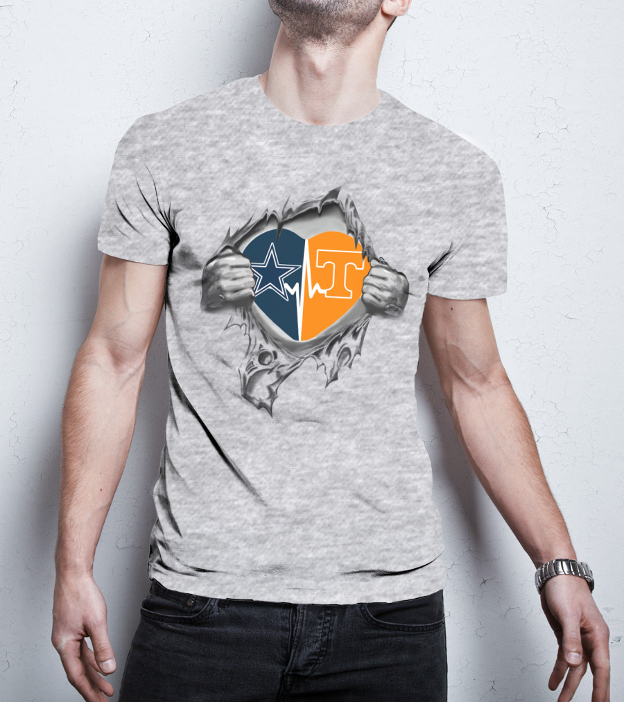 Cowboys Star Tennessee Heart It's In My Heart Cowboys T-Shirt