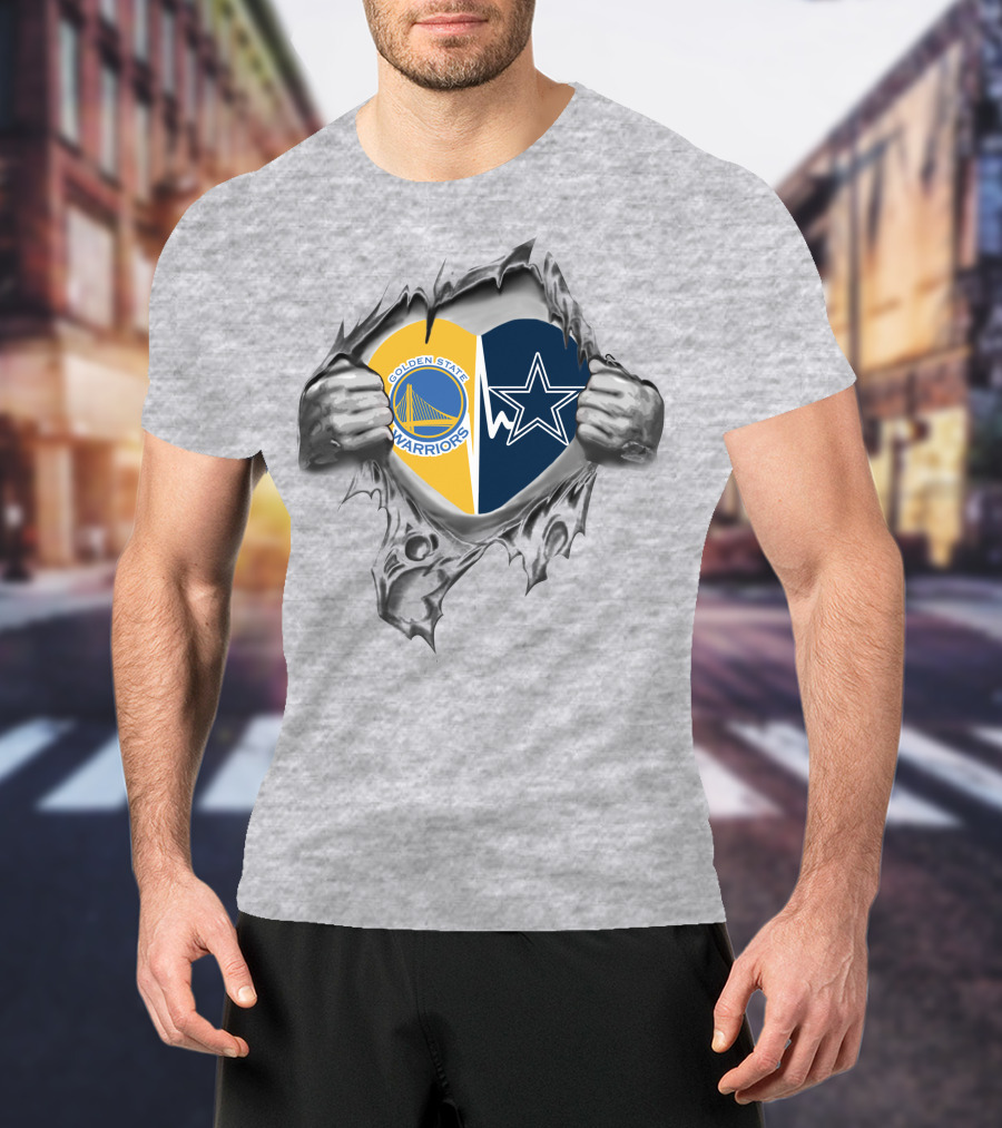 Golden State Warriors Dallas Cowboys It's In My Heart T-Shirt
