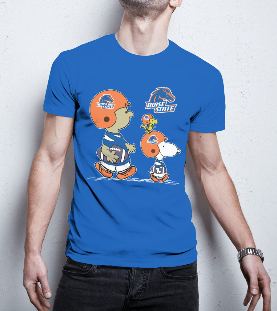 Boise State Broncos Peanuts Football Snoopy And Friends T-Shirt