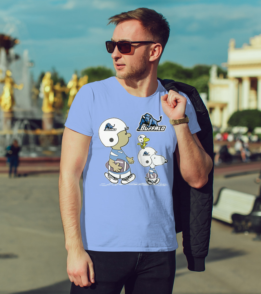 Buffalo Snoopy Helmet Football Team Peanuts Characters T-Shirt