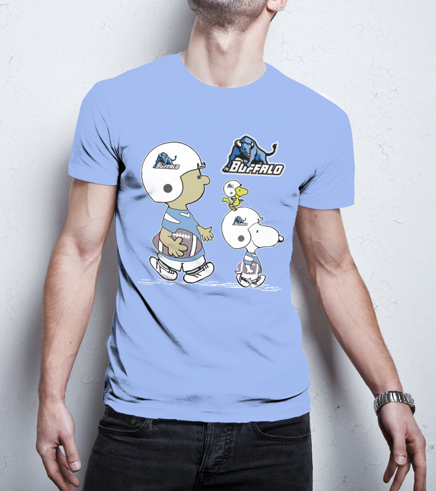 Buffalo Snoopy Helmet Football Team Peanuts Characters T-Shirt