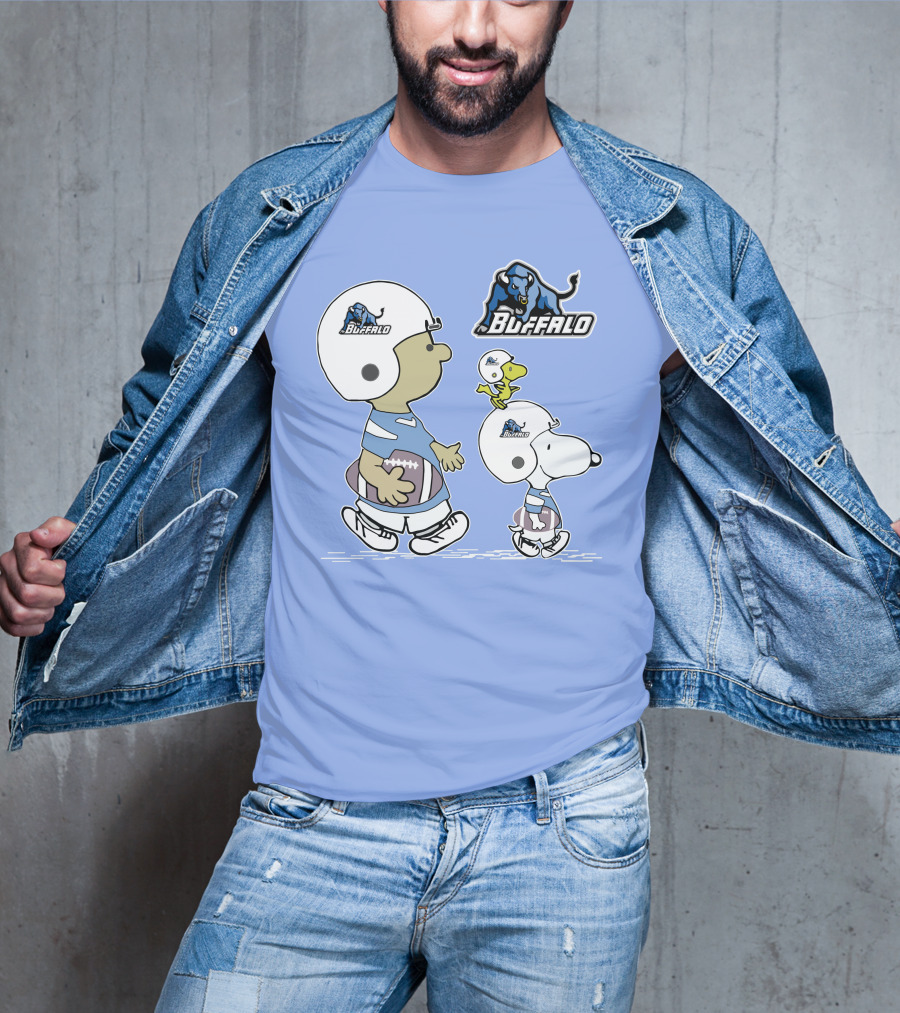 Buffalo Snoopy Helmet Football Team Peanuts Characters T-Shirt