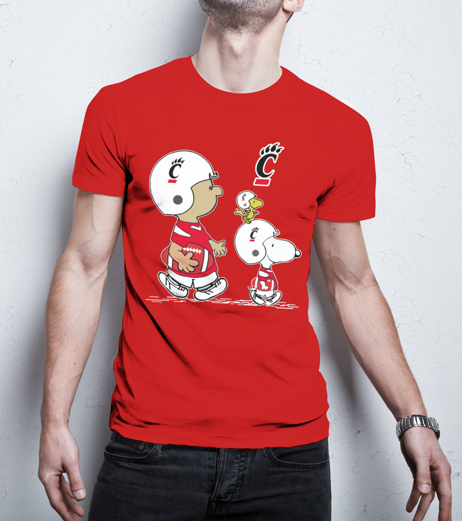 Cincinnati Bearcats Football Snoopy And Woodstock Game Day T-Shirt