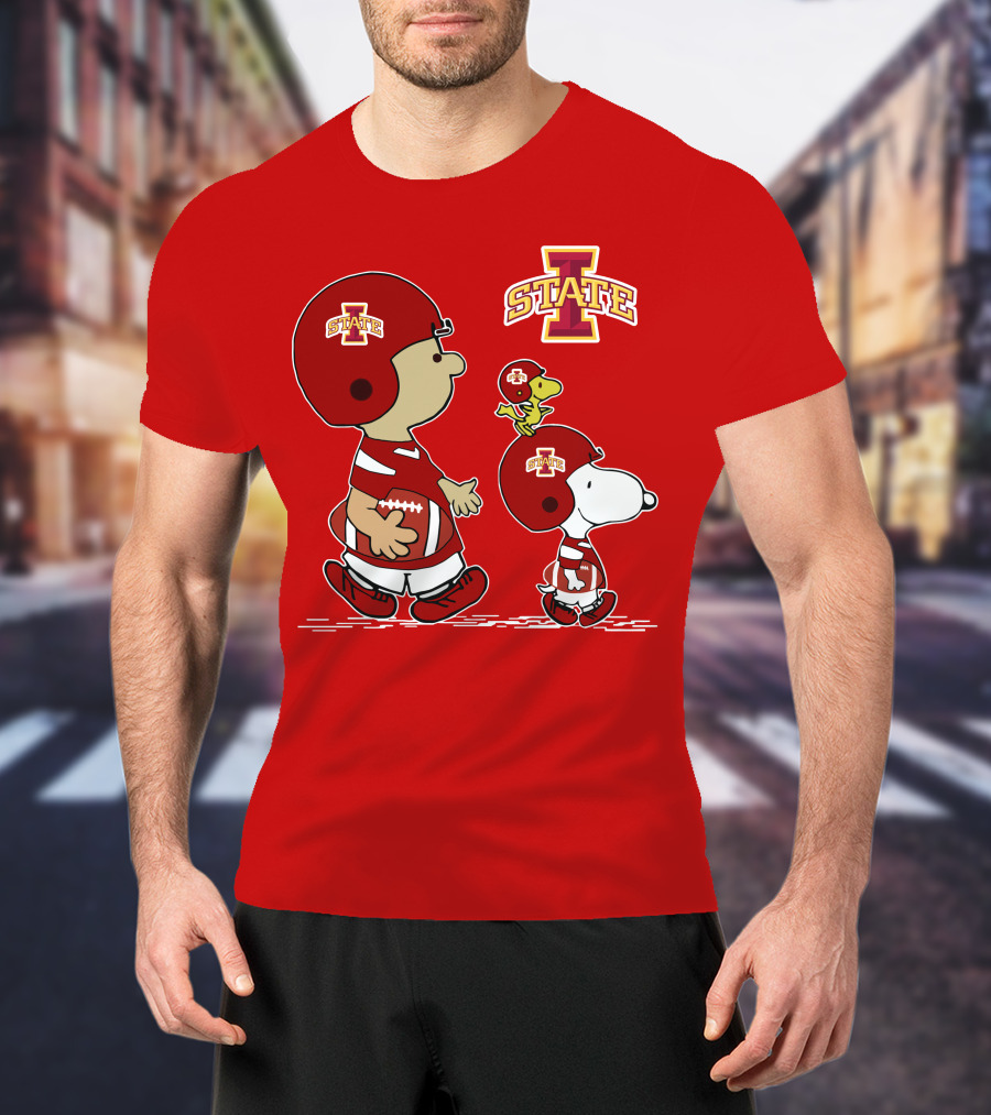 Iowa State Cyclones Snoopy Woodstock Football Peanuts Characters T-Shirt