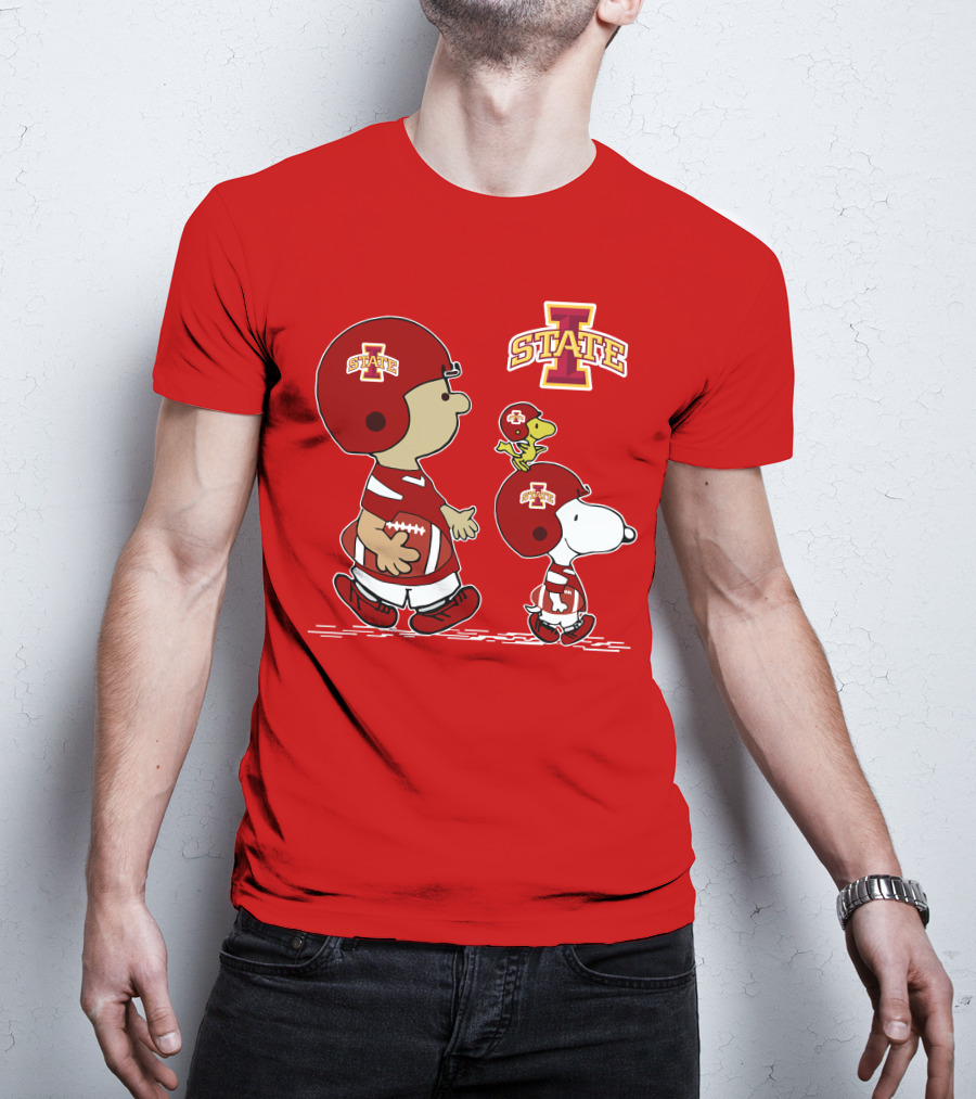 Iowa State Cyclones Snoopy Woodstock Football Peanuts Characters T-Shirt