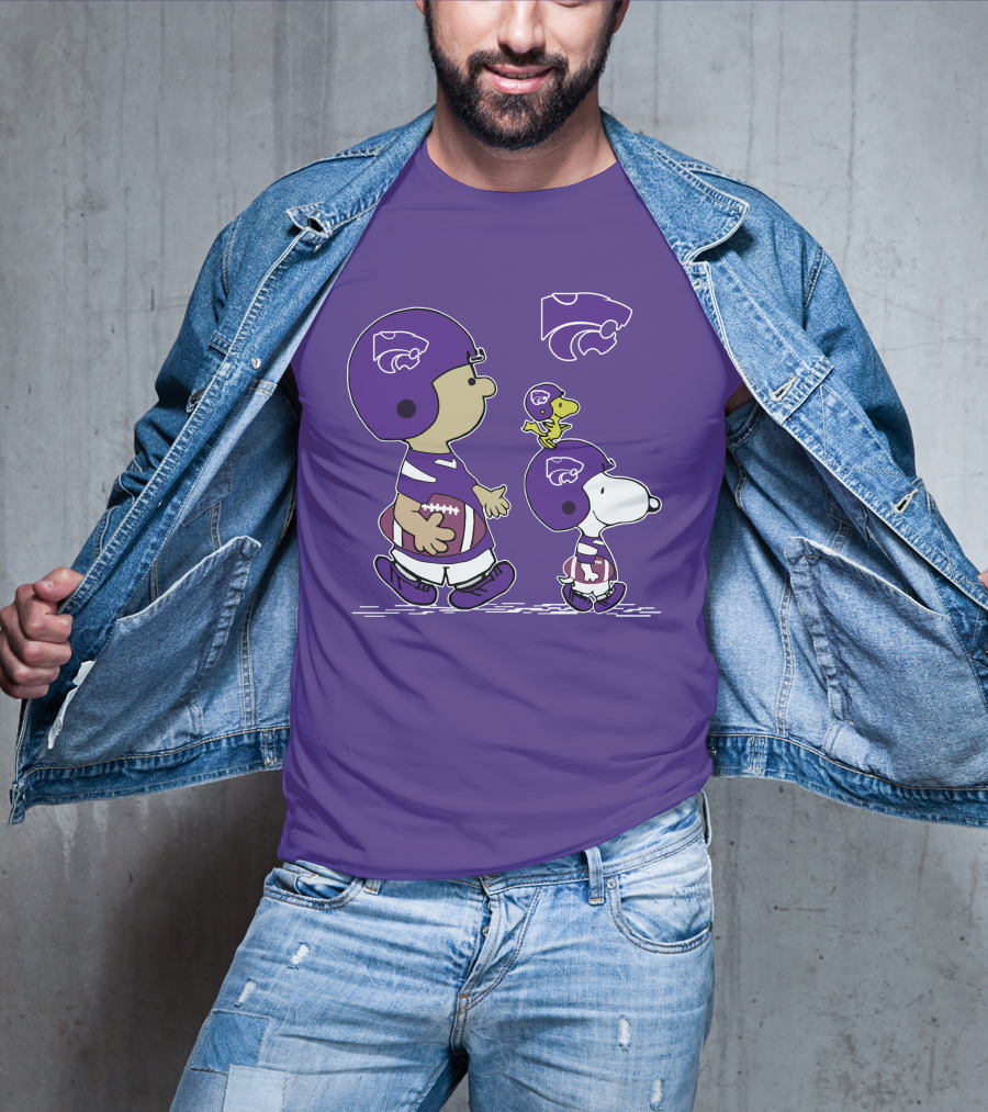 Kansas State Wildcats Snoopy And Woodstock Football Scene T-Shirt