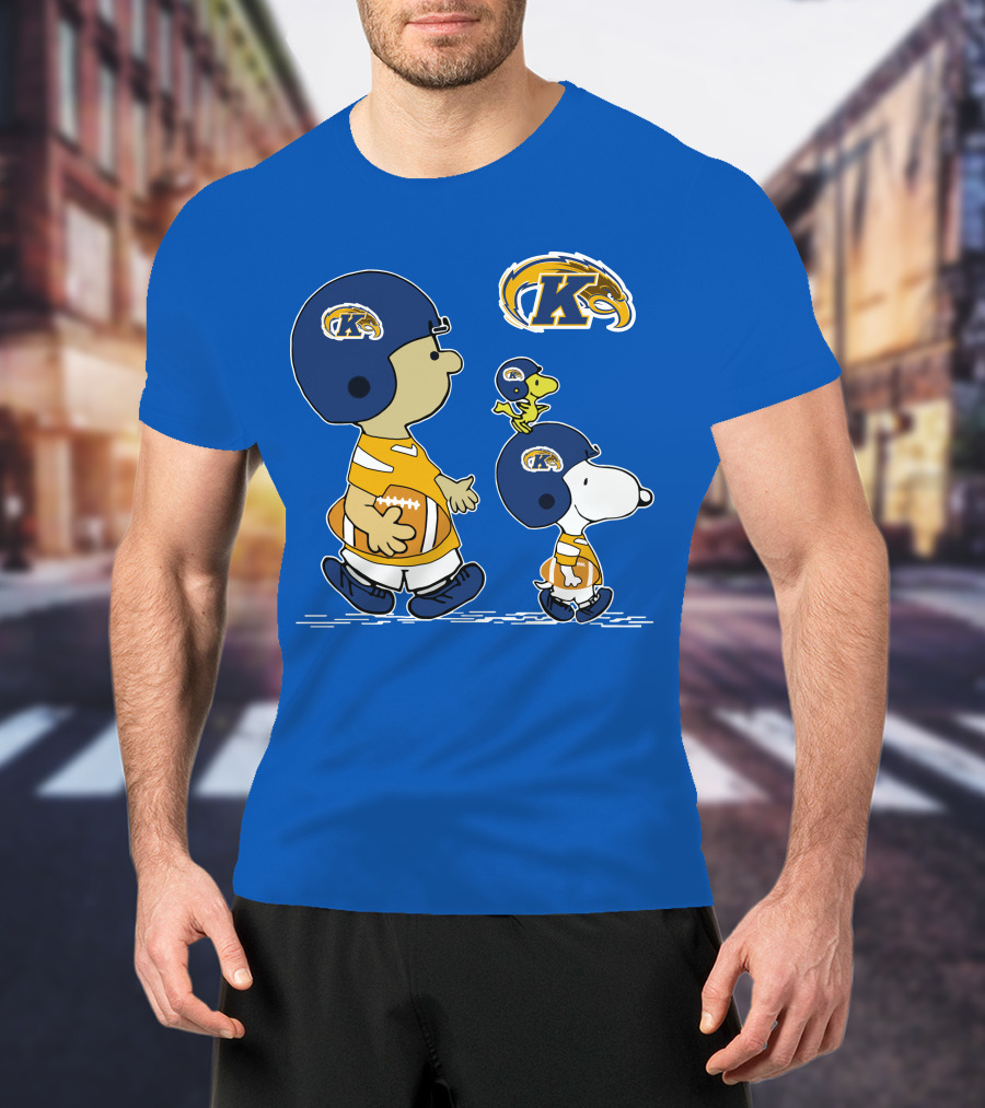 Kent State Golden Flashes Football Snoopy And Woodstock Peanuts Sports T-Shirt