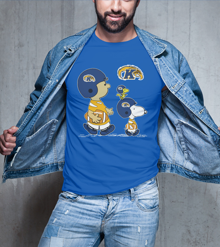 Kent State Golden Flashes Football Snoopy And Woodstock Peanuts Sports T-Shirt
