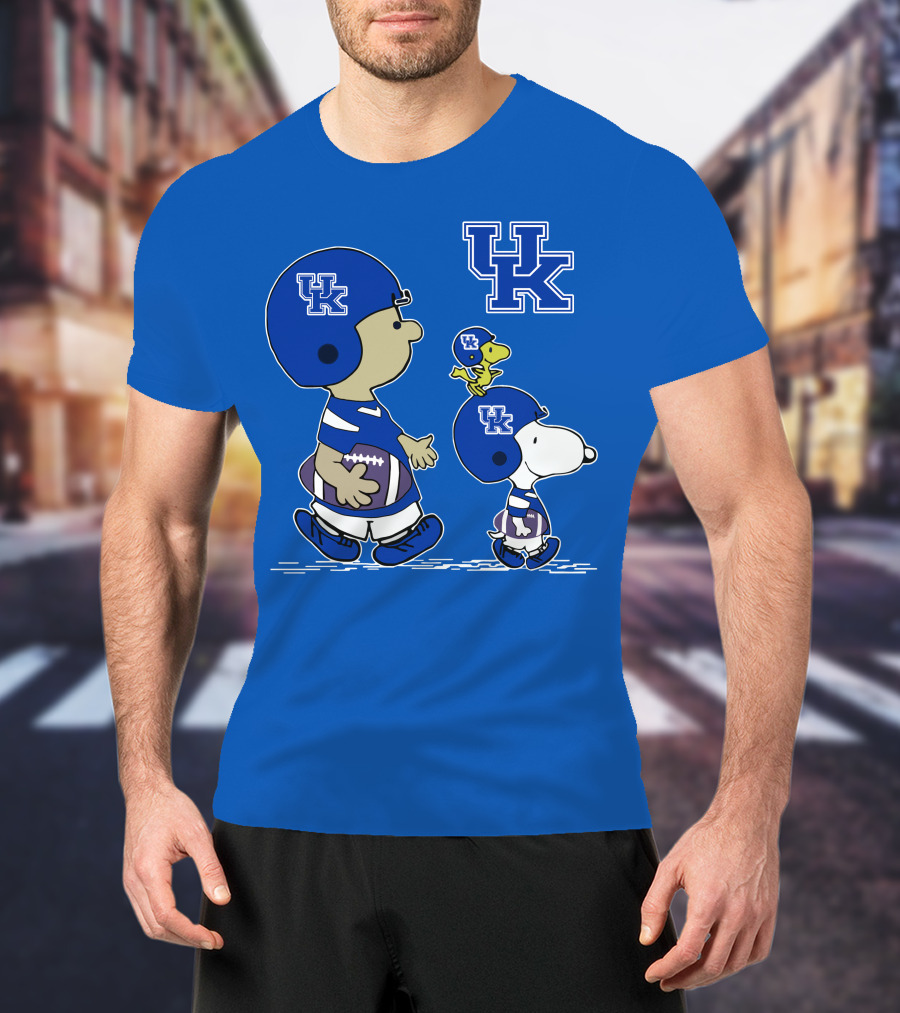 Kentucky Wildcats Snoopy Woodstock Uk Football Peanuts Characters T-Shirt