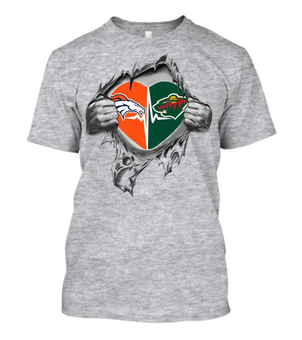 Broncos Wild Heart Broncos Wild It's In My Heart T-Shirt