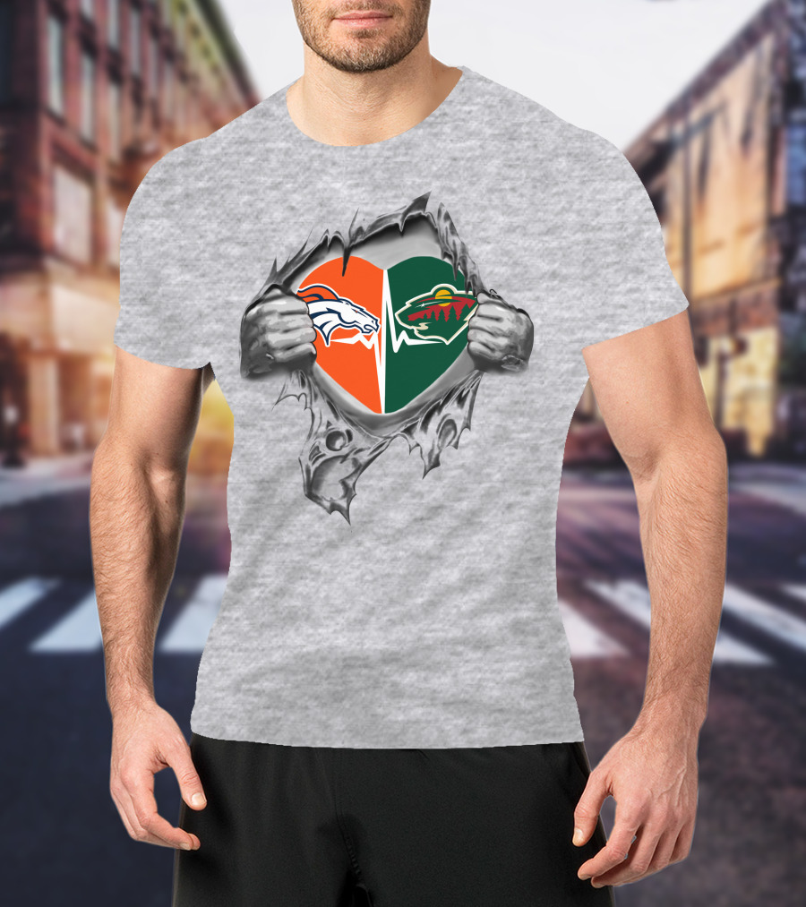 Broncos Wild Heart Broncos Wild It's In My Heart T-Shirt