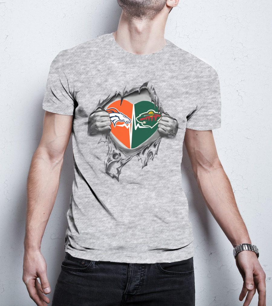 Broncos Wild Heart Broncos Wild It's In My Heart T-Shirt