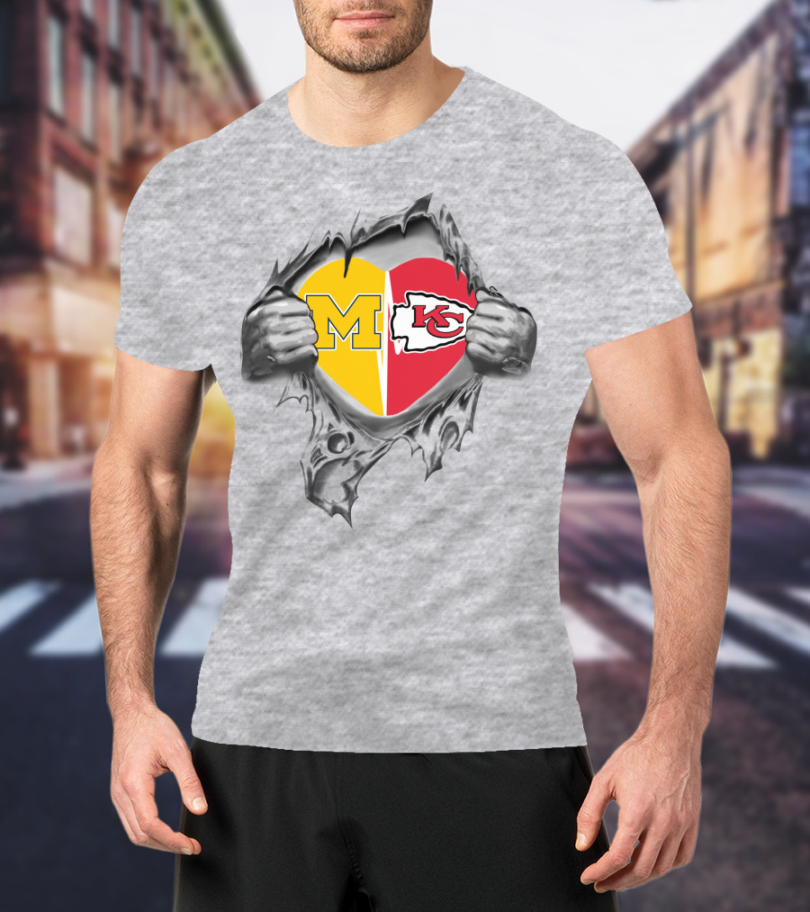 Chiefs Michigan Heart M KC Loyalty T-Shirt