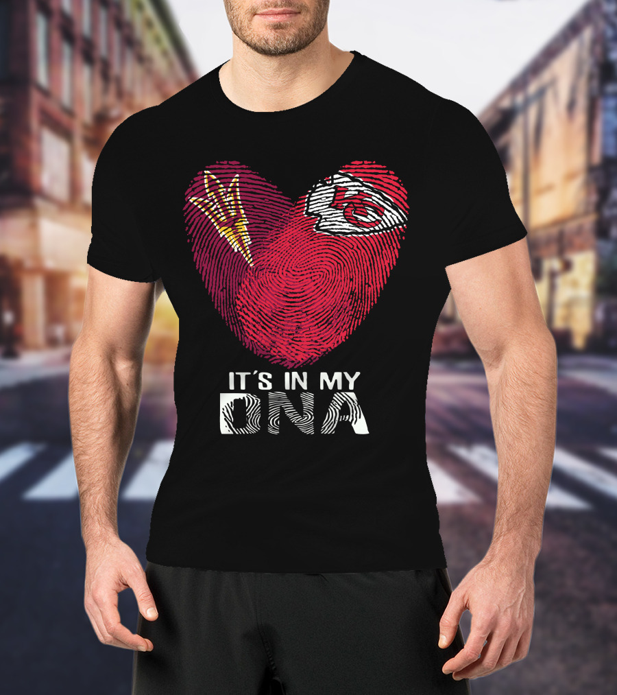 Arizona State Sun Devils And Kansas City Chiefs It's In My DNA T-Shirt