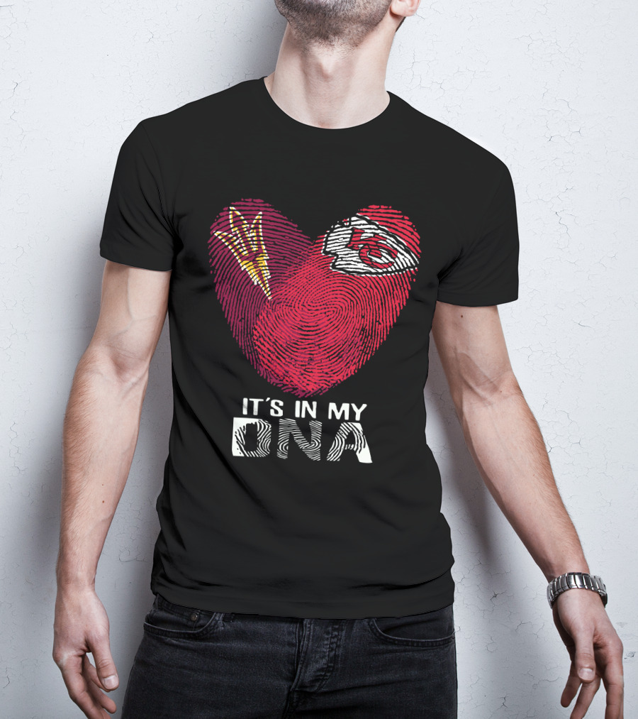 Arizona State Sun Devils And Kansas City Chiefs It's In My DNA T-Shirt