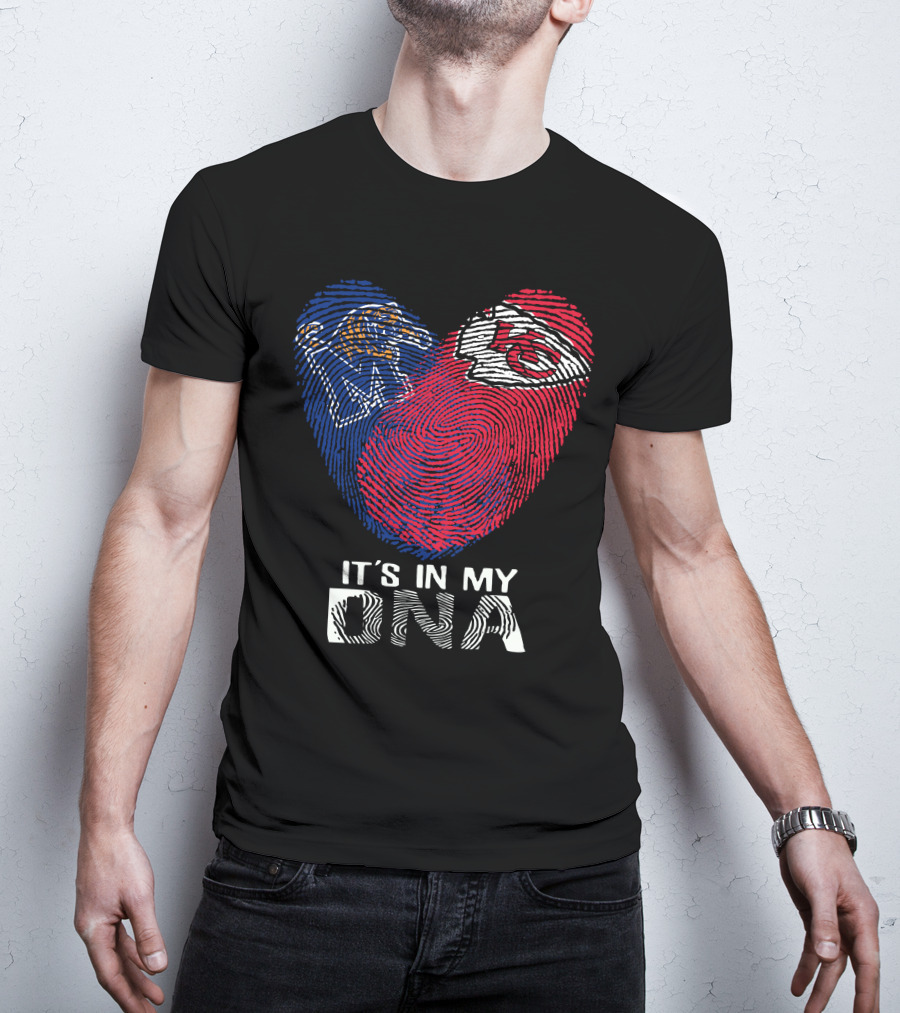 Memphis Tigers Chiefs Heart Fingerprint It's In My DNA T-Shirt