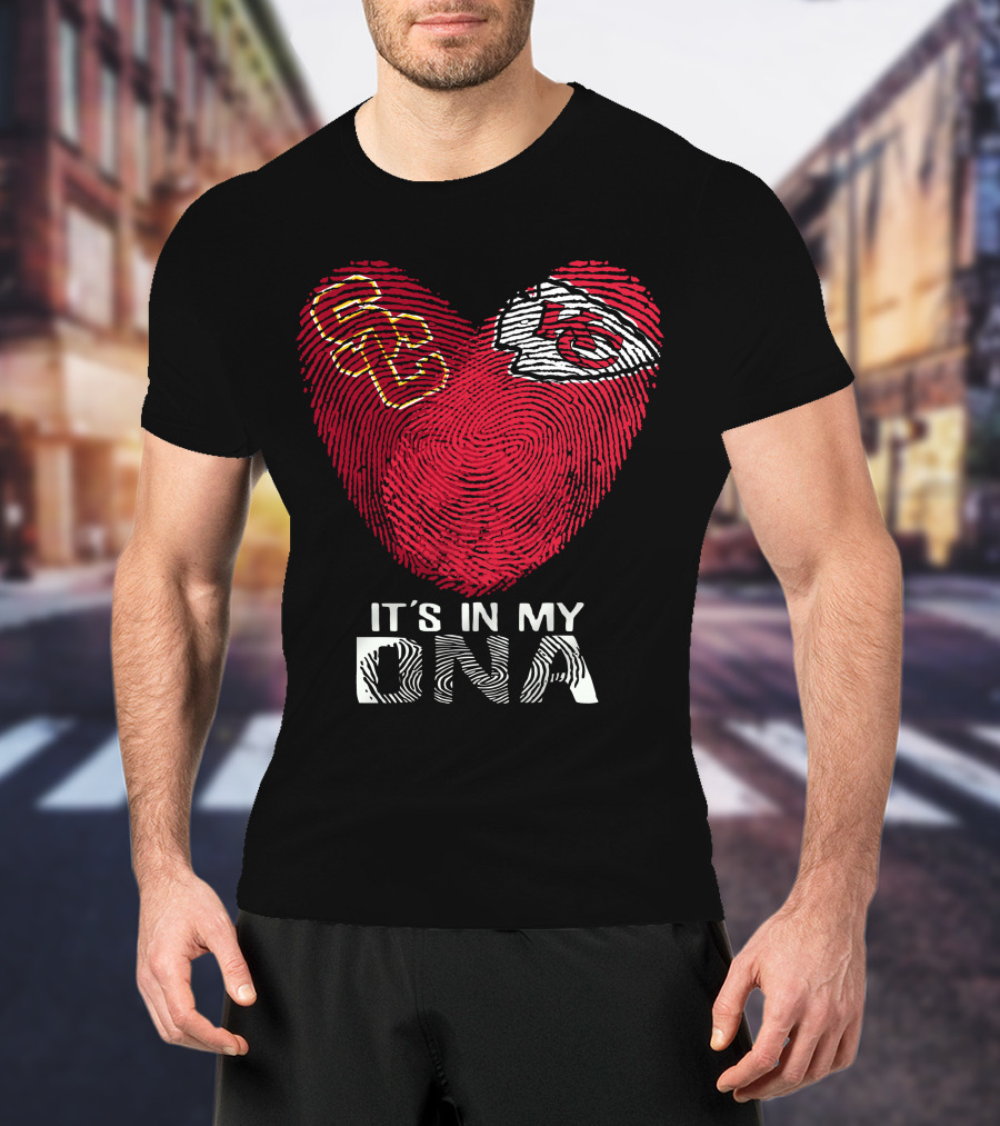 Usc Trojans Kansas City Chiefs It's In My Dna T-Shirt