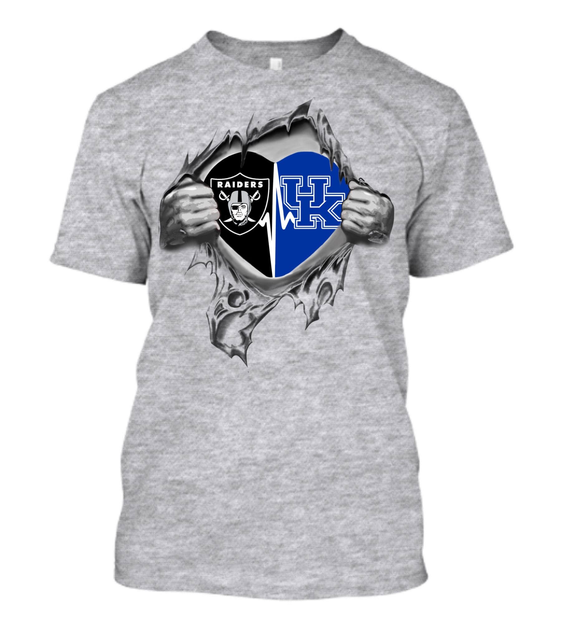 Raiders Kentucky Heartbeat UK Logo T-Shirt