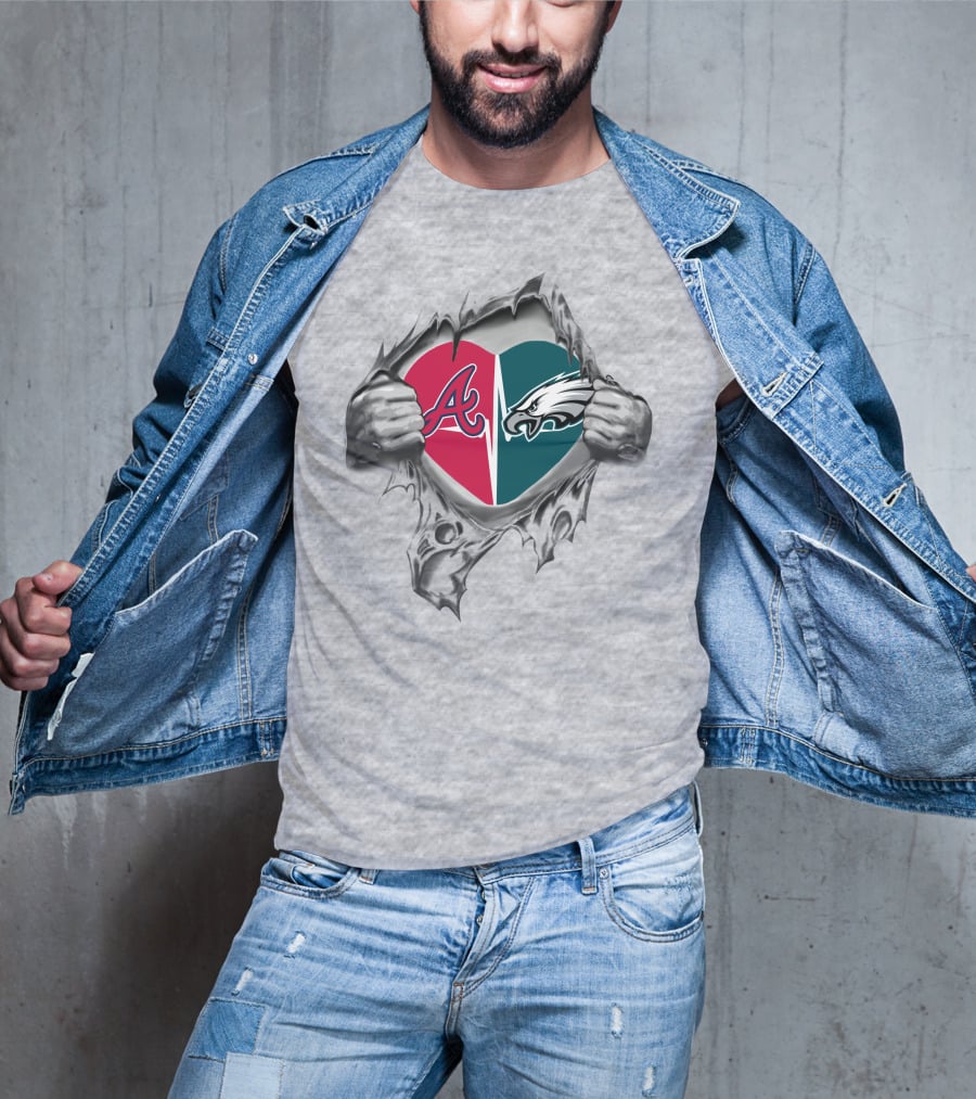 Eagles Braves Heart T-Shirt