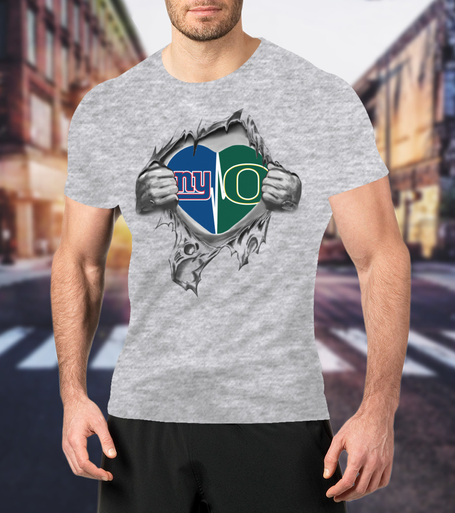 New York Giants Oregon Ducks It's In My Heart T-Shirt