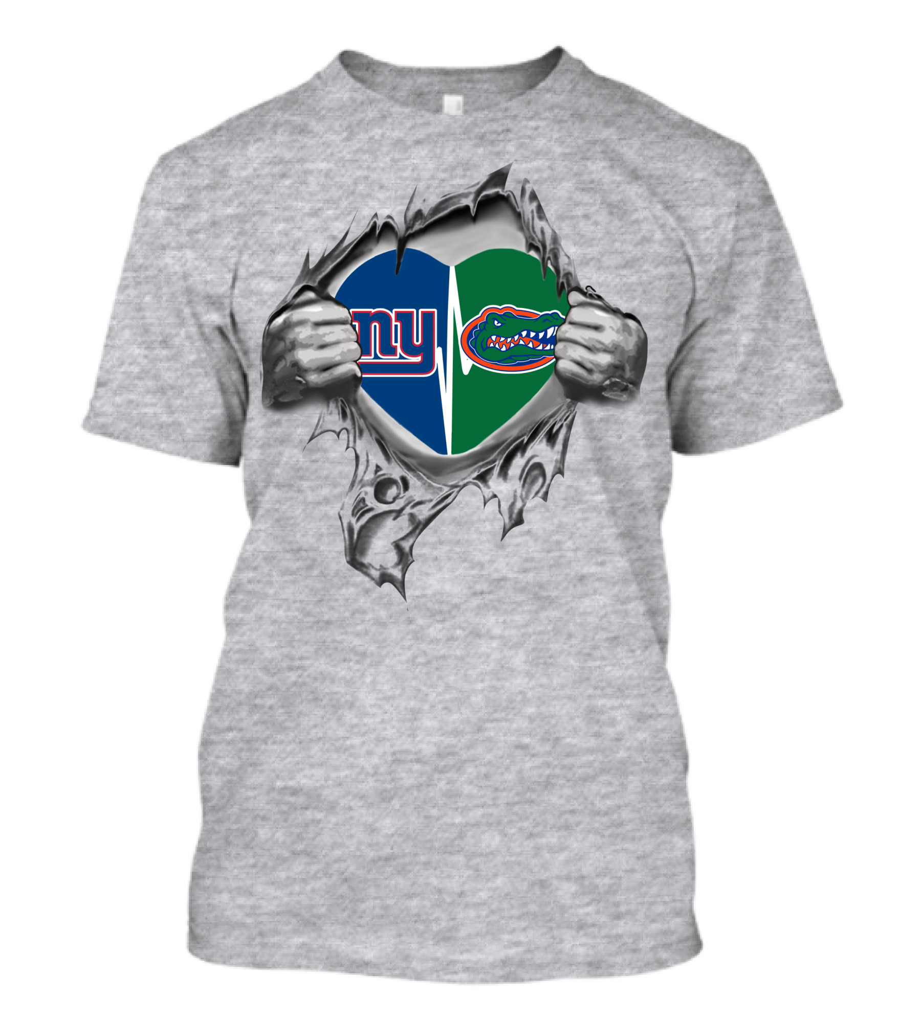 Giants Gators Heartbeat Fan Spirit T-Shirt