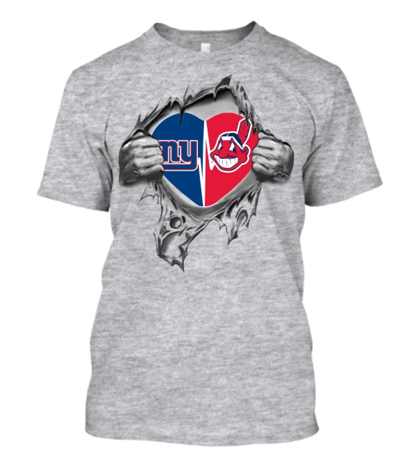 Giants Indians Heart Symbol Giants Logo Indians T-Shirt