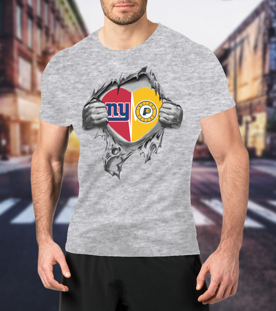 Giants NY Pacers Indiana It's In My Heart T-Shirt