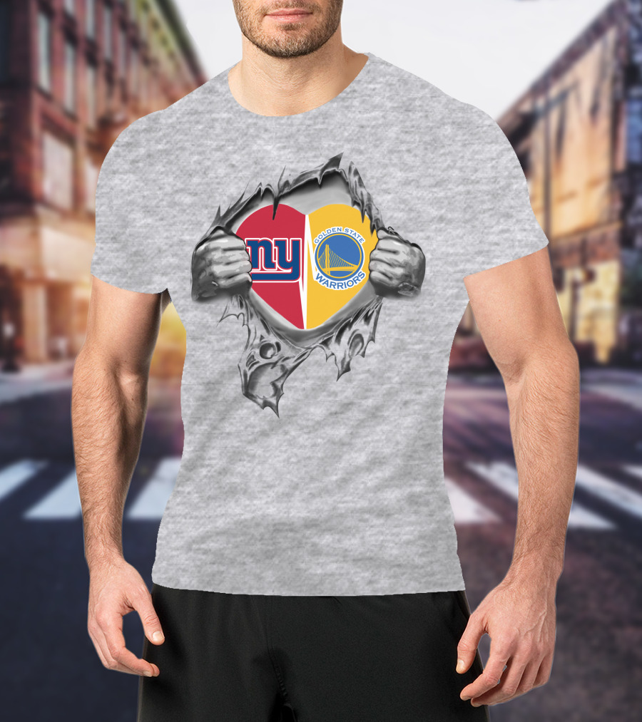 Giants NY Warriors Golden State It's In My Heart T-Shirt