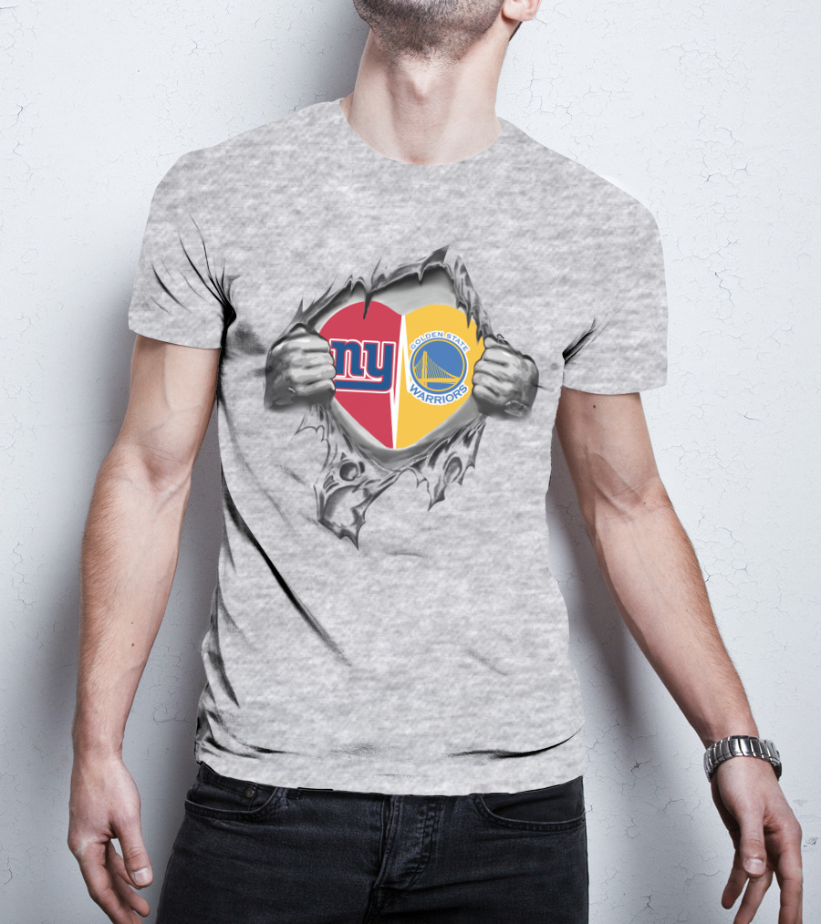 Giants NY Warriors Golden State It's In My Heart T-Shirt