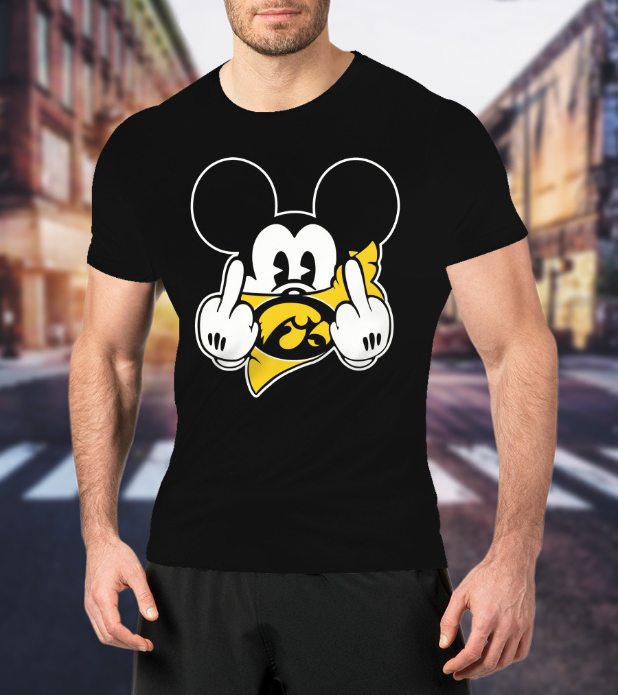 Iowa Hawkeyes Mickey Mouse Logo Fusion T-Shirt