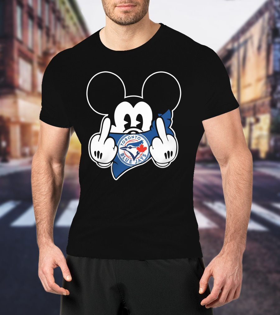 Toronto Blue Jays Mickey Mouse Middle Finger T-Shirt