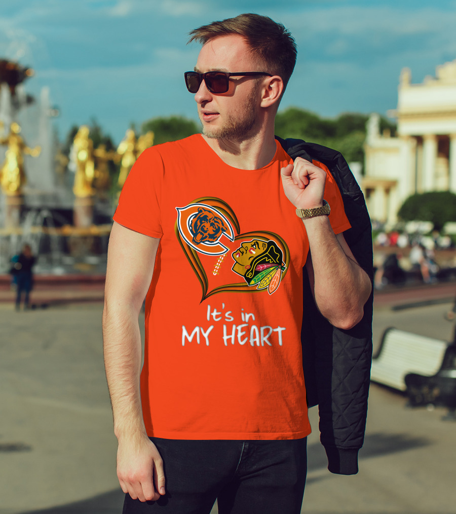 Bears Blackhawks It's In My Heart T-Shirt