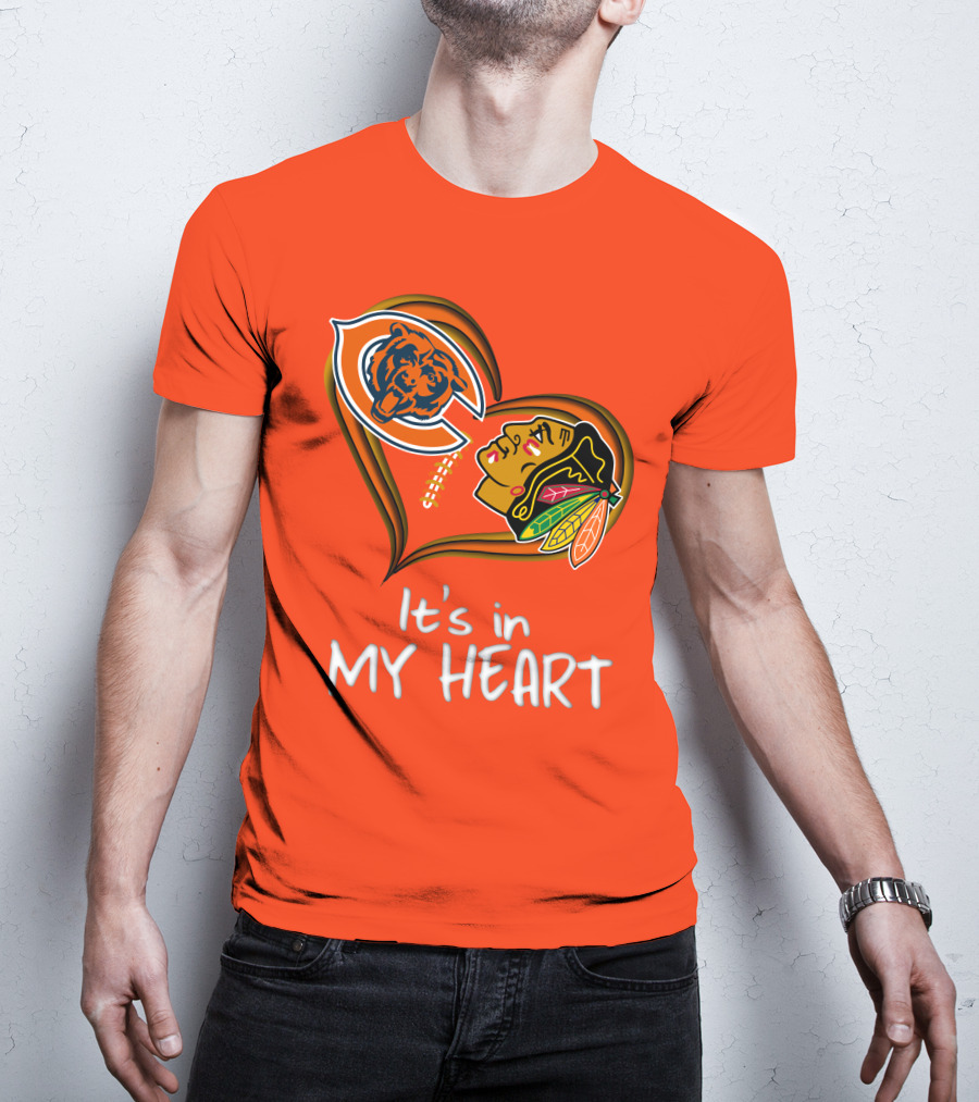 Bears Blackhawks It's In My Heart T-Shirt