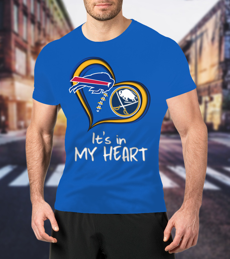 Buffalo Bills Sabres It's In My Heart T-Shirt